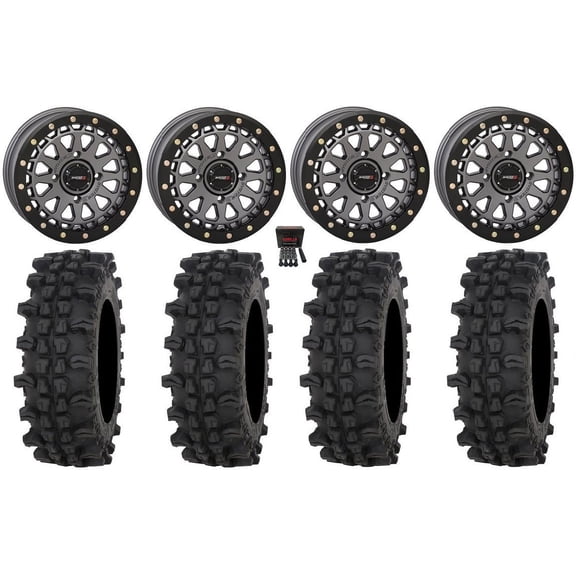System 3 SB-6 15" Wheels Gunmetal (6+1) 32" ACP Tires Sportsman RZR Ranger