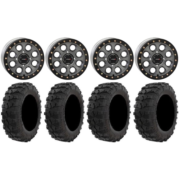 System 3 SB-7 14" Wheels Ti (4+3) 26" Dual Threat Tires Sportsman RZR Ranger