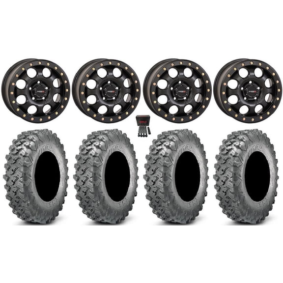 System 3 SB-7 15" Wheels Bk (6+1) 32" Lynx SXS Tires Polaris RZR Turbo R & Pro R Ranger 1500 Xpedition