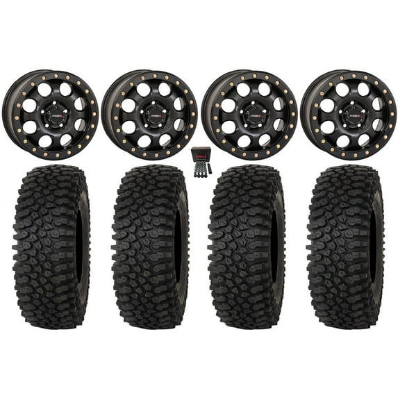 System 3 SB-7 15" Wheels Bk 6+1 37" Roctane STX Tires Polaris RZR Turbo R & Pro R Ranger 1500 Xpedition