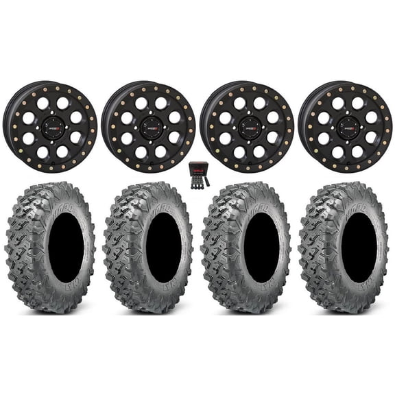 System 3 SB-7 15" Wheels Black (4+3) 32" Lynx SXS Tires Can-Am Maverick X3 / Honda Pioneer 1000 / Talon