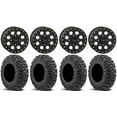 thumbnail image 1 of System 3 SB-7 15" Wheels Black (6+1/4+3) 30" MotoVator Tires Honda Talon, 1 of 5