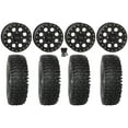 thumbnail image 1 of System 3 SB-7 15" Wheels Black (6+1/4+3) 37" RC500S Sticky Tires Can-Am Defender, 1 of 5