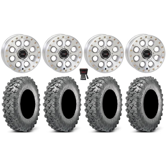 System 3 SB-7 15" Wheels Machined (6+1) 35" Lynx SXS Tires Sportsman RZR Ranger