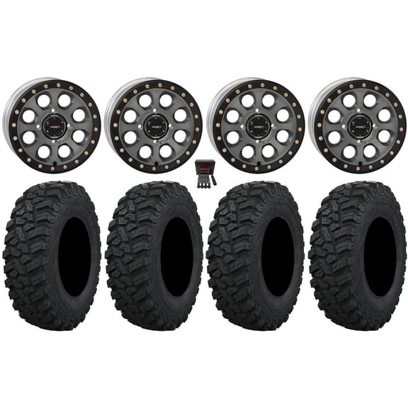 System 3 SB-7 15" Wheels Titanium (5+2) 33" Trekker Tires Polaris RZR XP 1000 / PRO XP / Ranger XP 900/1000