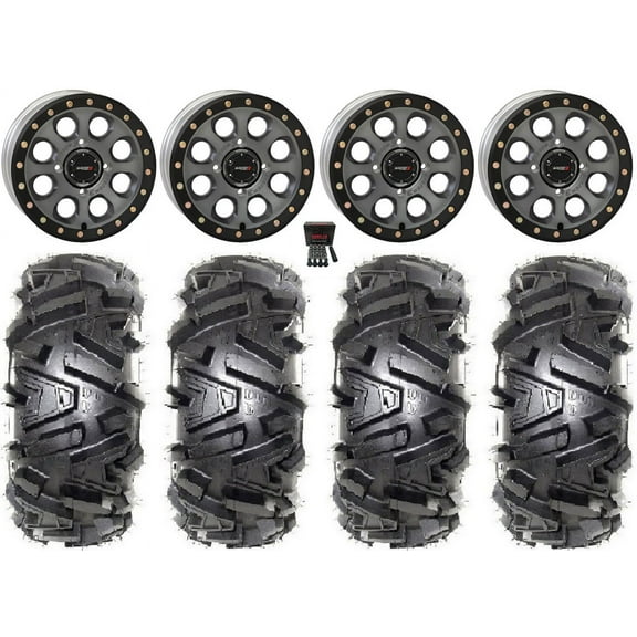 System 3 SB-7 Bdlk 18" Wheels Ti 4+3 32" Moto MTC Tires Polaris RZR XP 1000 / PRO XP / Ranger XP 900/1000