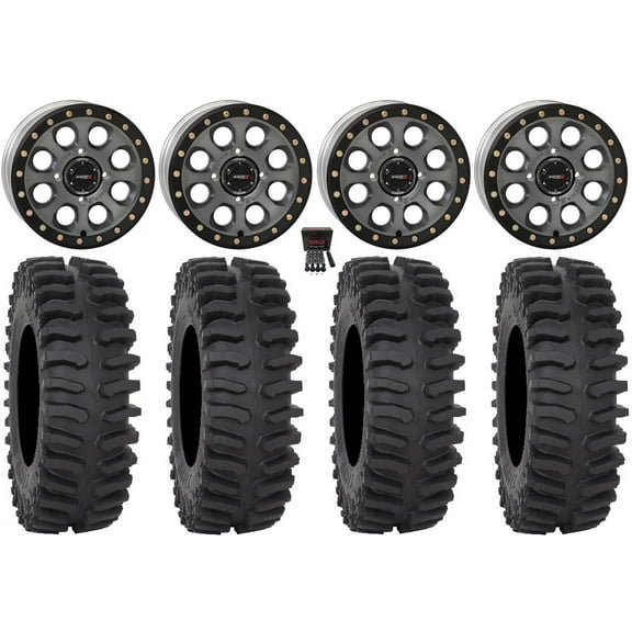 System 3 SB-7 Bdlk 18" Wheels Ti 4+3 37" XT400 Tires Sportsman RZR Ranger