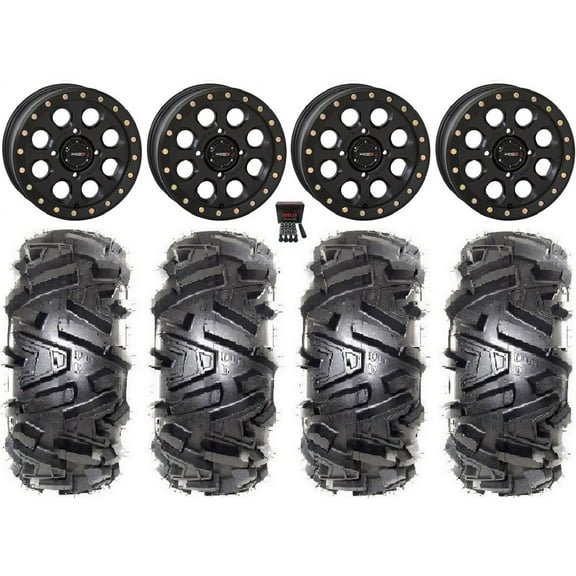 System 3 SB-7 Beadlock 18" Wheels Bk 4+3 32" Moto MTC Tires Polaris RZR XP 1000 / PRO XP / Ranger XP 900/1000