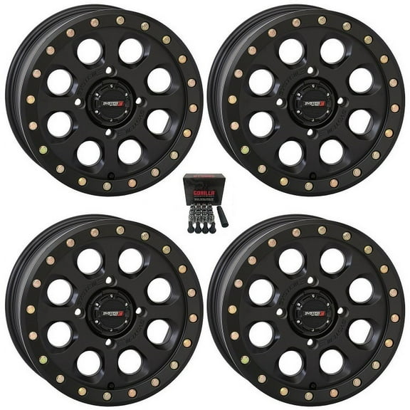 System 3 SB-7 Beadlock 18" Wheels Black (5+2) Sportsman 550 850 1000