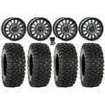 thumbnail image 1 of System 3 SB-8 Bdlk 15" Wheels Gy +38mm 32" XC450 Tires Polaris RZR Turbo R & Pro R Ranger 1500 Xpedition, 1 of 4