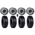 thumbnail image 1 of System 3 SB-9 Bdlk 15" Wheels Gloss Bk 30" Intersect Tires Can-Am Commander Maverick Renegade Outlander Defender, 1 of 4