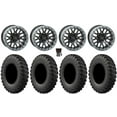 thumbnail image 1 of System 3 SB-9 Bdlk 15" Wheels Gloss Bk 30" MotoRally Tires Can-Am Commander Maverick Renegade Outlander Defender, 1 of 4