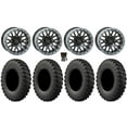 thumbnail image 1 of System 3 SB-9 Bdlk 15"Wheels Gloss Bk 33"MotoRally Tires SportsmanRZRRanger, 1 of 4