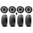 thumbnail image 1 of System 3 SB-9 Bdlk 15" Wheels Matte Bk 32" RocScraper Tires Can-Am Maverick X3 / Honda Pioneer 1000 / Talon, 1 of 4