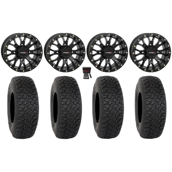 System 3 ST-3 14" Wheels Black 30" DX440 Tires Yamaha Viking Wolverine YXZ1000R CFMoto ZForce 950 UForce 1000