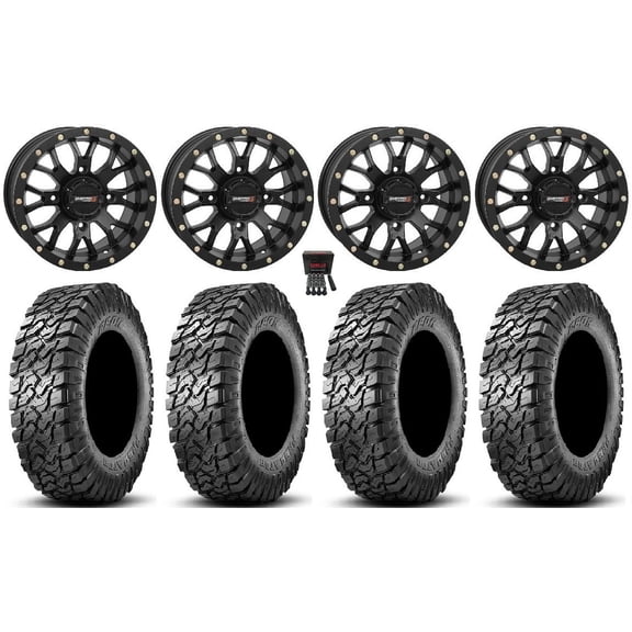 System 3 ST-3 14" Wheels Black 30" Predator Tires Sportsman RZR Ranger