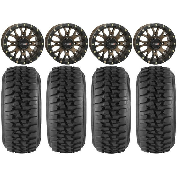 System 3 ST-3 15" Wheels Bronze 33" Desert Series Tires Kawasaki Mule Pro FXT