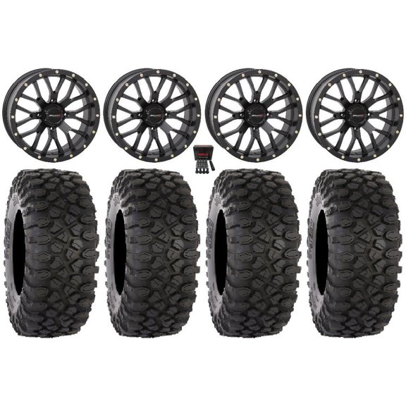 System 3 ST-3 18" Wheels Black 35" XC450 Tires Polaris RZR XP 1000 / PRO XP / Ranger XP 900/1000