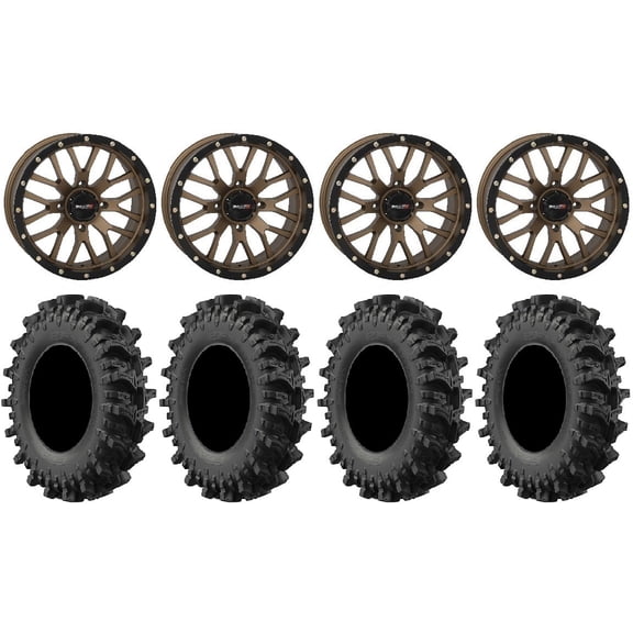 System 3 ST-3 18" Wheels Bronze 32" MotoSlayer Tires Polaris RZR XP 1000 / PRO XP / Ranger XP 900/1000