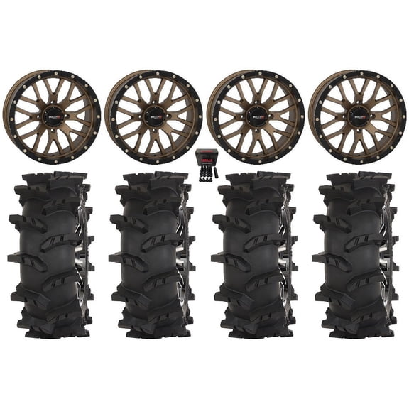 System 3 ST-3 18" Wheels Bronze 33" Outlaw Max Tires Polaris RZR XP 1000 / PRO XP / Ranger XP 900/1000