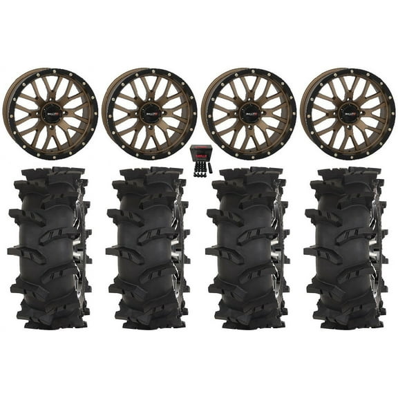 System 3 ST-3 18" Wheels Bronze 33" Outlaw Max Tires Sportsman RZR Ranger