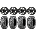 thumbnail image 1 of System 3 ST-3 Black 14" Wheels 27" BigHorn 2.0 Tires Can-Am Commander Maverick Renegade Outlander Defender, 1 of 5