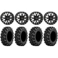 thumbnail image 1 of System 3 ST-3 Black 14" Wheels 27" Buck Snort Tires Honda Rincon Yamaha Rhino Kawasaki Brute Force Suzuki KingQuad, 1 of 5