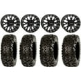 thumbnail image 1 of System 3 ST-3 Black 14" Wheels 27" Rip Saw Tires Kawasaki Mule Pro FXT, 1 of 4
