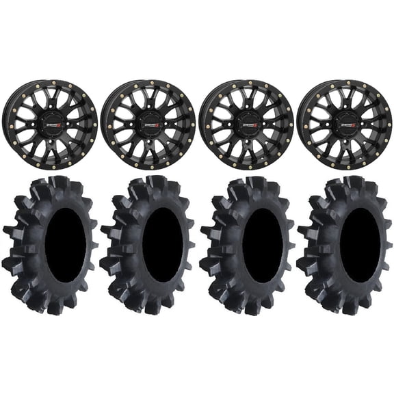 System 3 ST-3 Black 14" Wheels 30" Interforce II Tires Sportsman RZR Ranger