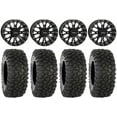 thumbnail image 1 of System 3 ST-3 Black 14" Wheels 32" XC450 Tires Kawasaki Mule Pro FXT, 1 of 4