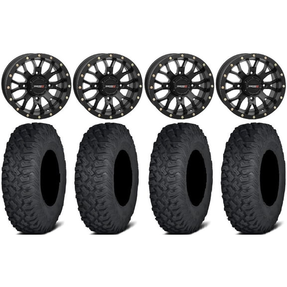 System 3 ST-3 Black 15" Wheels 32" Coyote Tires Sportsman RZR Ranger