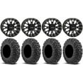 thumbnail image 1 of System 3 ST-3 Black 15" Wheels 34" MotoVator Tires Can-Am Commander Maverick Renegade Outlander Defender, 1 of 4