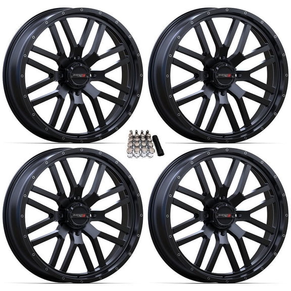System 3 ST-3 Black UTV Wheels 24" Can-Am Maverick X3 / Honda Pioneer 1000