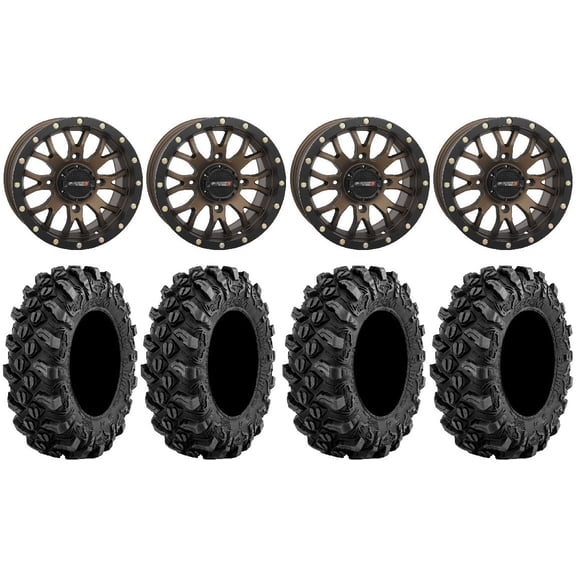 System 3 ST-3 Bronze 14" Wheels 27" Buck Snort Tires Sportsman 550 850 1000