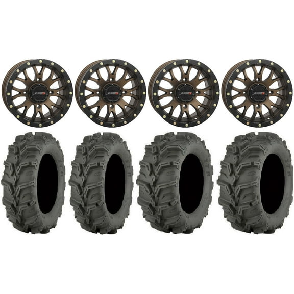 System 3 ST-3 Bronze 14" Wheels 27" Mud Lite XTR Tires Sportsman RZR Ranger