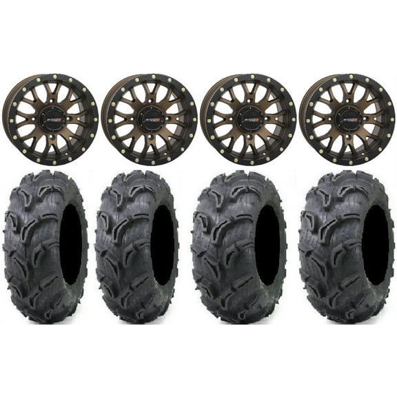 System 3 ST-3 Bronze 14" Wheels 27" Zilla Tires Polaris RZR XP 1000 / PRO XP / Ranger XP 900/1000