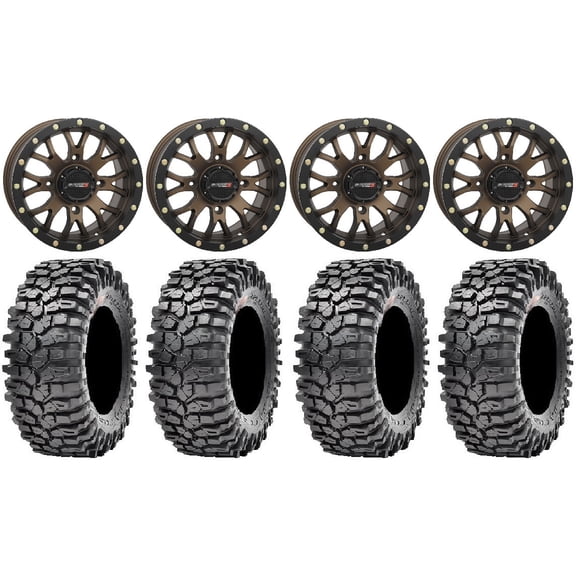 System 3 ST-3 Bronze 14" Wheels 32" Roxxzilla 396 Tires Polaris RZR XP 1000 / PRO XP / Ranger XP 900/1000