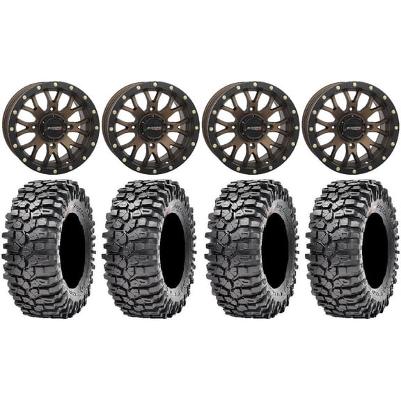 System 3 ST-3 Bronze 14" Wheels 32" Roxxzilla Tires Polaris RZR XP 1000 / PRO XP / Ranger XP 900/1000