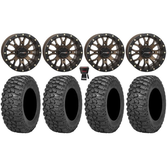 System 3 ST-3 Bronze 15" Wheels 30" Trail Saw 2.0 Tires Kawasaki Teryx Mule