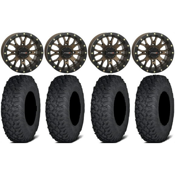 System 3 ST-3 Bronze 15" Wheels 32" Coyote Tires Polaris RZR XP 1000 / PRO XP / Ranger XP 900/1000