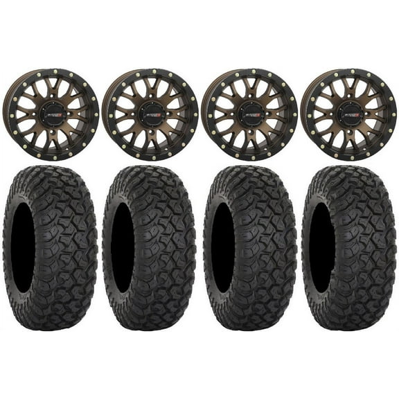 System 3 ST-3 Bronze 15" Wheels 33" RT320 Tires Sportsman RZR Ranger