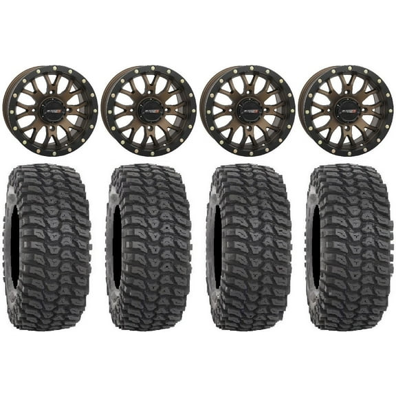 System 3 ST-3 Bronze 15" Wheels 33" XCR350 Tires Sportsman RZR Ranger