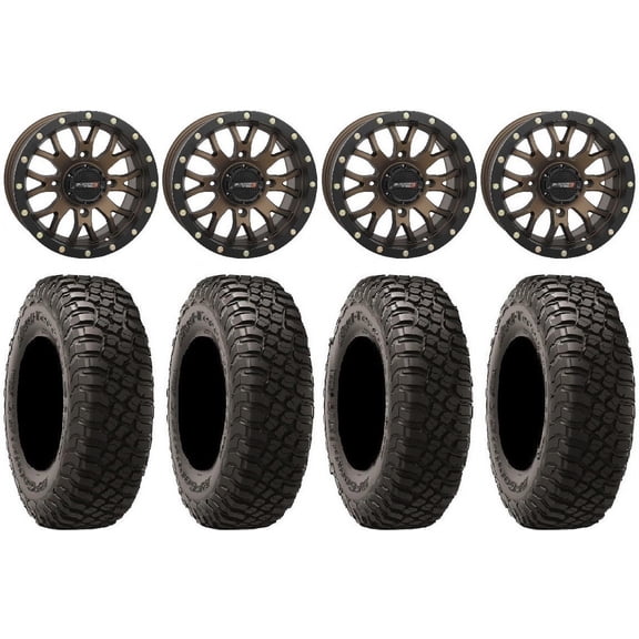 System 3 ST-3 Bronze 15" Wheels 35" BFG KM3 Tires Polaris RZR XP 1000 / PRO XP / Ranger XP 900/1000