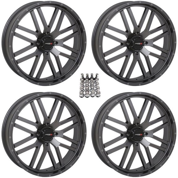 System 3 ST-3 Gunmetal ATV Wheels 24" Sportsman RZR Ranger