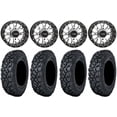 thumbnail image 1 of System 3 ST-3 Machined 14" Wheels 32" Klever X/T Tires Honda Pioneer, 1 of 4
