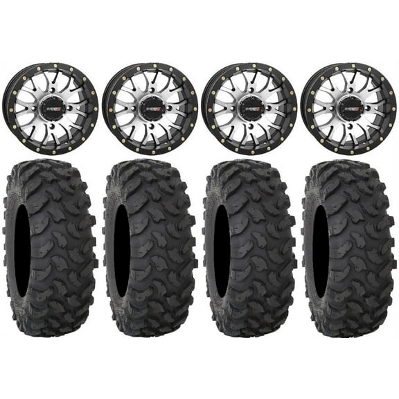System 3 ST-3 Machined 14" Wheels 32" XTR370 Tires Sportsman RZR Ranger