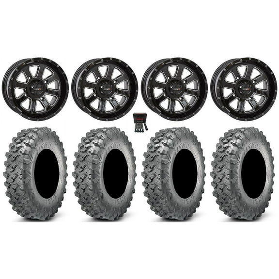 System 3 ST-4 14" Wheels Black 28" Lynx SXS Tires Polaris RZR XP 1000 / PRO XP / Ranger XP 900/1000