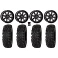 thumbnail image 1 of System 3 ST-4 14" Wheels Black 28" Roctane ST Tires Honda Pioneer, 1 of 4