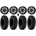 thumbnail image 1 of System 3 ST-4 14" Wheels Black 28" Warrior XT Tires Honda Rincon Yamaha Rhino Kawasaki Brute Force Suzuki KingQuad, 1 of 4