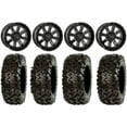 thumbnail image 1 of System 3 ST-4 Black 14" Wheels 26" Rip Saw Tires Honda Rincon Yamaha Rhino Kawasaki Brute Force Suzuki KingQuad, 1 of 4